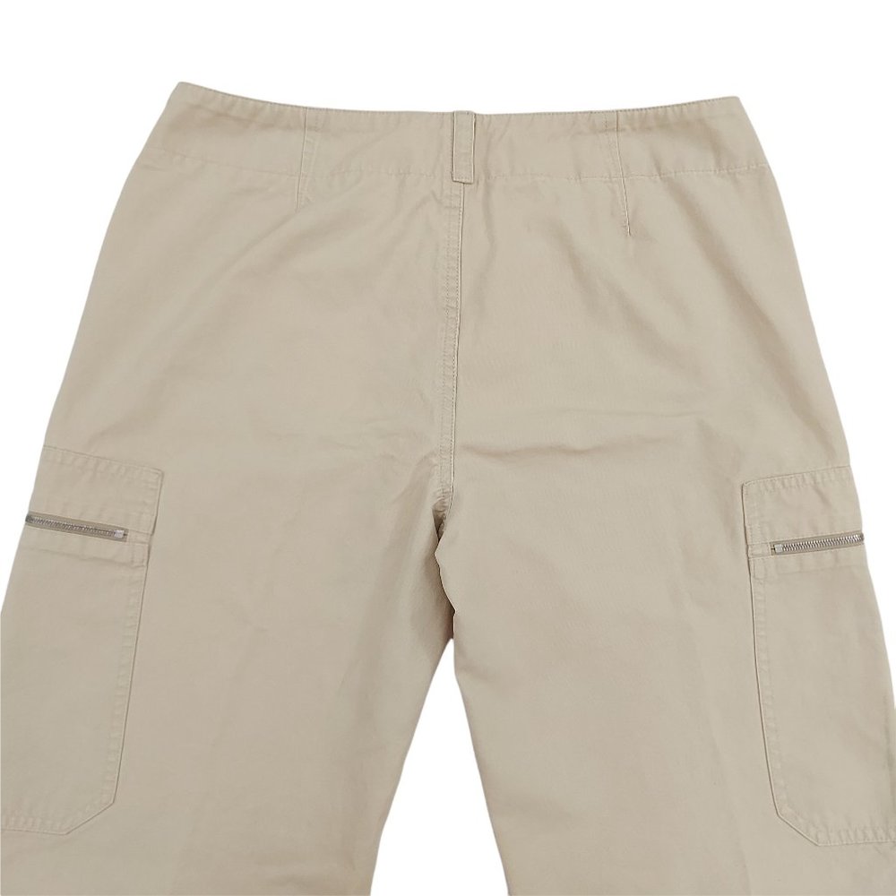 Banana Republic Pants Womens Small Beige Zip Pockets Low Rise Straight Cotton - Picture 5 of 10